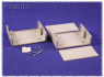 ABS enclosure, (L x W x H) 130 x 100 x 70 mm, light gray (RAL 7035), IP43, RM2015L