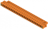 Pin header, 24 pole, pitch 5.08 mm, angled, orange, 1843970000