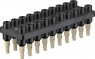 4.5 mm socket header, solder connection, black, 63.9358-21