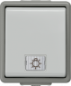 Surface mounted moist room changeover switch, gray, 250 V (AC), 10 A, IP44, 5TA4716