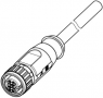 Sensor actuator cable, M12-cable socket, straight to open end, 5 pole, 10 m, PUR, black, 21347500568100