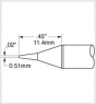 Soldering tip, conical, (T x L x W) 0.5 x 11.4 x 0.51 mm, 390 °C, SSC-722A