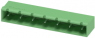 Pin header, 7 pole, pitch 7.62 mm, angled, green, 1766288