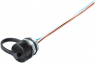 Sensor actuator cable, M12-flange plug, straight to open end, 4 pole, 0.2 m, 4 A, 09 3431 284 04