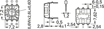 S-7050EMC Nidec Copal Slide Switches and Coding Switches