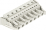 Socket header, 7 pole, pitch 7.5 mm, angled, light gray, 721-207/008-000/037-000