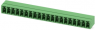 Pin header, 20 pole, pitch 3.5 mm, angled, green, 1844391