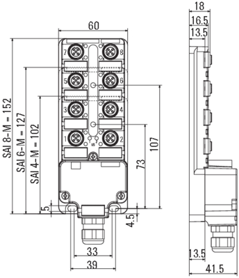 1854000000 Weidmüller Sensor-Actuator Distribution Boxes Image 2