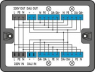 Distribution box, 230V + DALI, 2 inputs, 6 outputs, Cod. A, I, MINI, MIDI, black