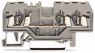 3-wire feed-through terminal, spring-clamp connection, 0.08-2.5 mm², 1 pole, 24 A, 8 kV, gray, 280-681