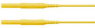 High-voltage measuring lead with (4 mm plug, spring-loaded, straight) to (4 mm plug, spring-loaded, straight), 1 m, yellow, silicone, 1.3 mm², CAT IV