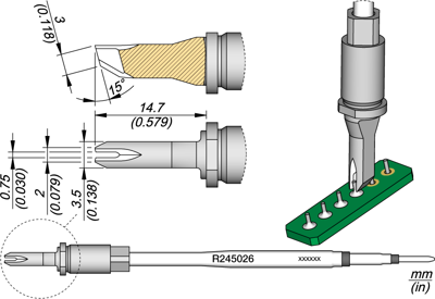 R245026 JBC Soldering tips, desoldering tips and hot air nozzles