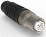 Circular connector, 5 pole, crimp connection, straight, 1-2823450-7