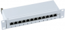 Patch panel, 12 x RJ45, horizontal, 1-row, (W x H x D) 254.6 x 44 x 108 mm, gray, 37736.12