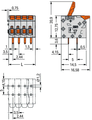 2601-1110 WAGO PCB Terminal Blocks Image 5