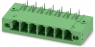 Pin header, 7 pole, pitch 7.62 mm, angled, green, 1721067