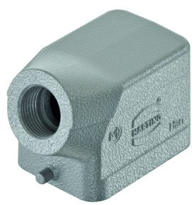 Grommet housing, size 6B, die-cast aluminum, M20, angled, longitudinal bow locking, IP65/IP66/IP67, 19300061540