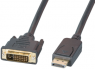 DisplayPort/DVI 24+1 cable,A-A St-St, 1m, black