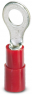 Insulated ring cable lug, 0.5-1.5 mm², AWG 20 to 16, 4.3 mm, M4, red