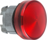 Signal light, illuminable, waistband round, red, front ring silver, mounting Ø 22 mm, ZB4BV043E