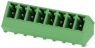 Pin header, 8 pole, pitch 3.81 mm, angled, green, 1827334