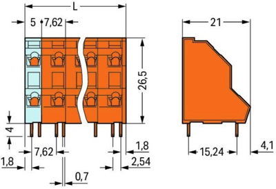 736-656 WAGO PCB Terminal Blocks Image 2