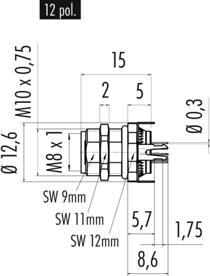 86 6618 1120 00012 binder Sensor-Actuator Connectors Image 2