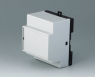 Polyphenylene oxide/polycarbonate DIN rail enclosure, (L x W x H) 82 x 64 x 86 mm, light gray/black, B6513113