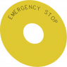 Label, for emergency stop pushbutton, 3SU1900-0BC31-0DA0