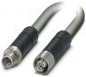 Sensor actuator cable, M12-cable plug, straight to M12-cable socket, straight, 5 pole, 1.5 m, PUR, gray, 16 A, 1425011