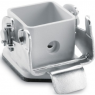 Bulkhead housing, size HA3, polyamide, longitudinal bow locking, IP65, 10422000