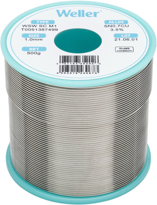 WSW SC M1 1MM 500G Weller Solder Wires Image 1