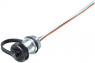 Sensor actuator cable, M12-flange socket, straight to open end, 5 pole, 0.2 m, 4 A, 09 3442 284 05