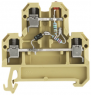 Multi level terminal block, screw connection, 0.5-4.0 mm², 10 A, 1 kV, beige/yellow, 0395960000