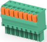 PCB terminal, 8 pole, pitch 3.5 mm, AWG 30-14, 9 A, push-in spring connection, green, 1986692-8