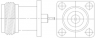 N socket 50 Ω, solder connection, straight, 172117-30