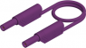 Measuring lead with (4 mm plug, spring-loaded, straight) to (4 mm plug, spring-loaded, straight), 0.5 m, purple, PVC, 2.5 mm², CAT II