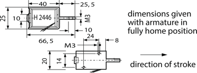 H 2406-F-24VDC 100% ED Kendrion Kuhnke Linear Solenoids Image 2