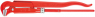 Pipe Wrench 90° red powder-coated 310 mm