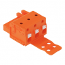 1-wire female connector, 3 pole, pitch 7.62 mm, orange, 2231-703/026-000/133-000