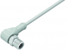 Sensor actuator cable, M12-cable plug, angled to open end, 3 pole, 2 m, TPE, gray, 4 A, 77 3727 0000 40403-0200