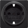 DELTA i-system socket cover without insert, carbonmetallic