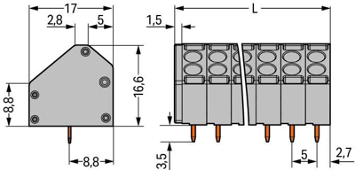 816-110 WAGO PCB Terminal Blocks Image 2