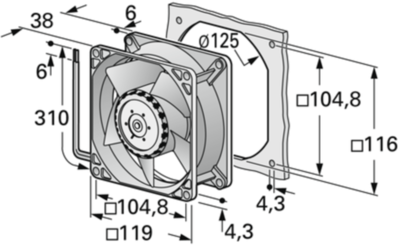 4114 N/2H8P ebm-papst Axial Fans Image 2