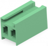 Socket header, 2 pole, pitch 3.96 mm, straight, green, 280590