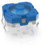 Short-stroke pushbutton, 1 Form A (N/O), 100 mA/35 V, unlit , actuator (blue, L 1.11 mm), 2.5 N, THT