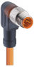 Sensor actuator cable, M8-cable plug, straight to open end, 4 pole, 2 m, PVC, orange, 4 A, 108619