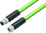 Sensor actuator cable, M8-cable plug, straight to M8-cable socket, straight, 4 pole, 1 m, PUR, green, 4 A, 77 5430 5429 50704-0100