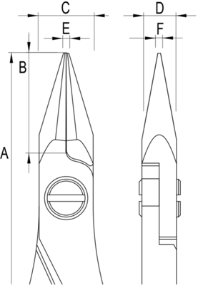 ES6021.CR.BG ideal-tek Flat Nose Pliers, Snipe Nose Pliers, Round Nose Pliers, Needle Nose Pliers Image 3