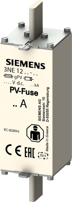 3NE1221-5E Siemens Photovoltaic Fuses